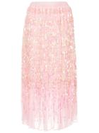 Romance Was Born Angel Sequin Skirt - Pink