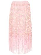 Romance Was Born Angel Sequin Skirt - Pink