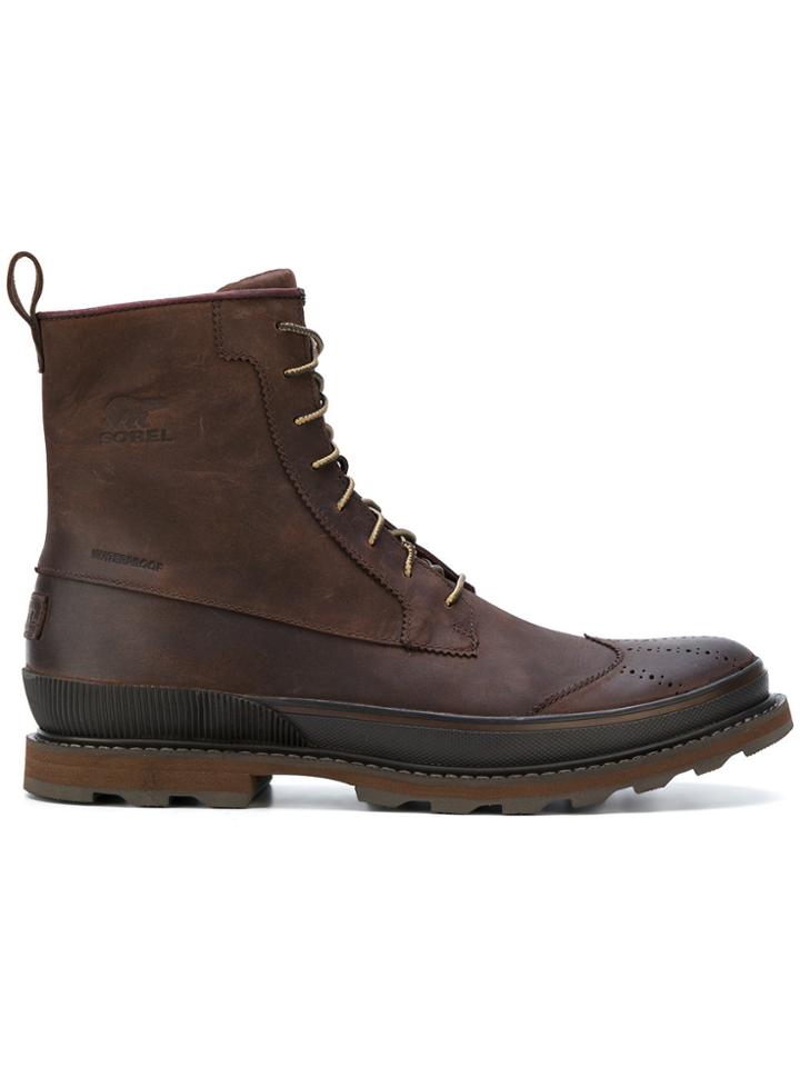 Sorel Wingtip Waterproof Boots - Brown