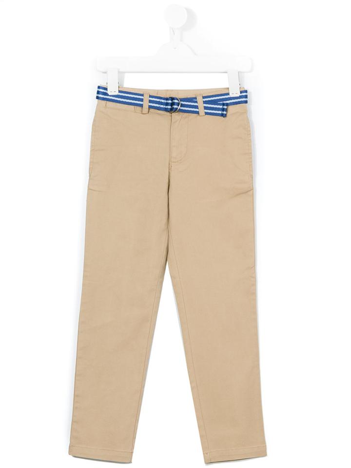 Ralph Lauren Kids - Belted Chinos - Kids - Cotton/spandex/elastane - 2 Yrs, Toddler Boy's, Nude/neutrals