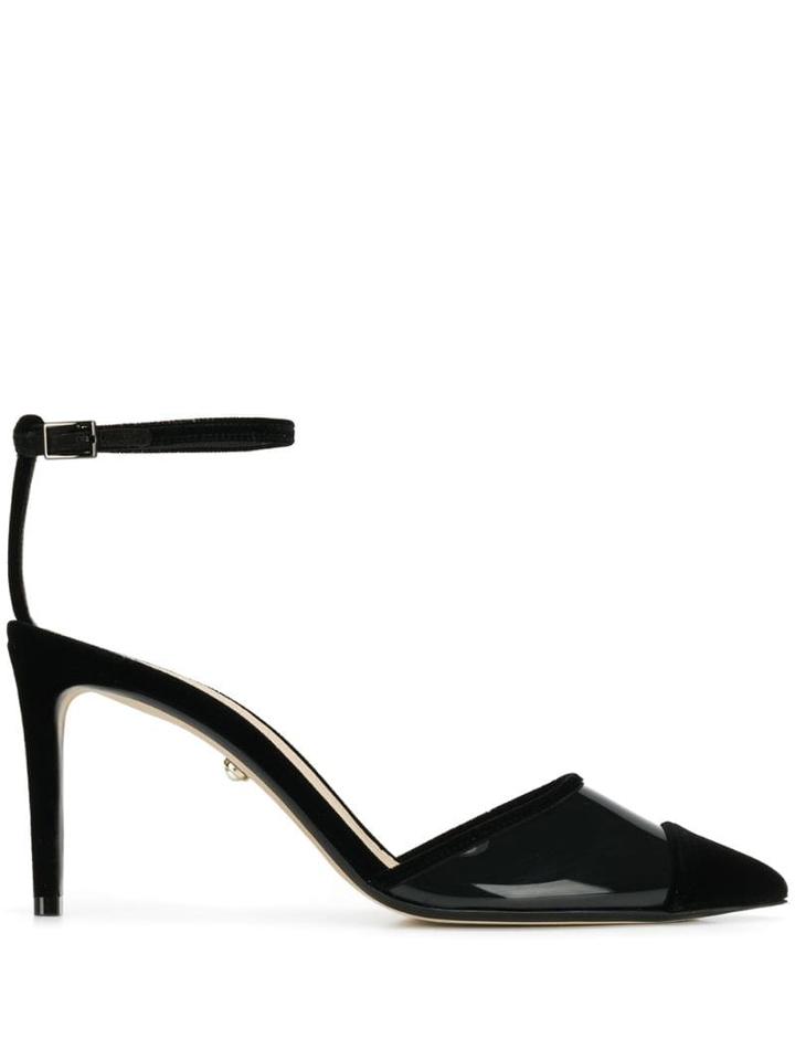 Alevì Pointed Velvet Pump - Black