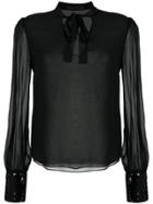 Nk Silk Blouse - Black