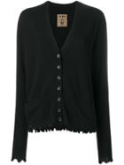 Uma Wang Cashmere Asymmetric Knitted Cardigan - Black