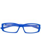 Balenciaga Eyewear Rectangular Frame Glasses - Blue