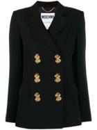 Moschino Dollar Sign Double-breasted Blazer - Black