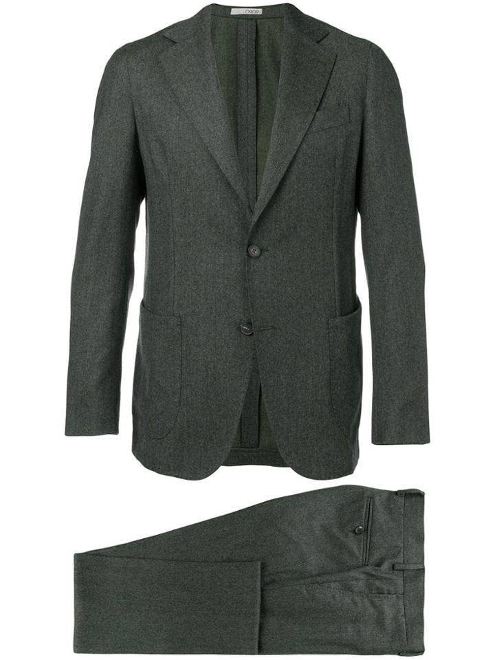 0909 Smil-fitted Two Piece Suit - Green