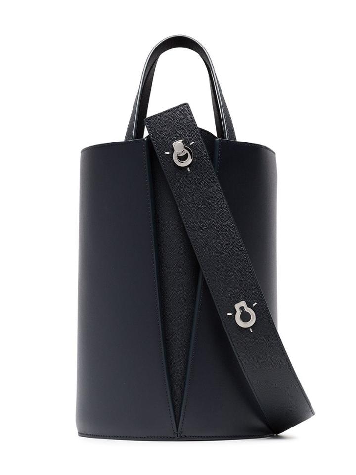 Danse Lente Navy Lorna Mini Leather Shoulder Bag - Blue