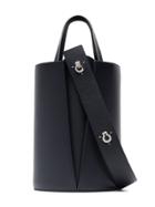 Danse Lente Navy Lorna Mini Leather Shoulder Bag - Blue