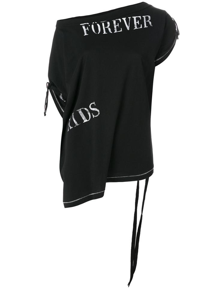 Ann Demeulemeester Forever Kids Asymmetric T-shirt - Black