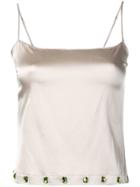 Priscavera Embellished Satin Camisole - Neutrals