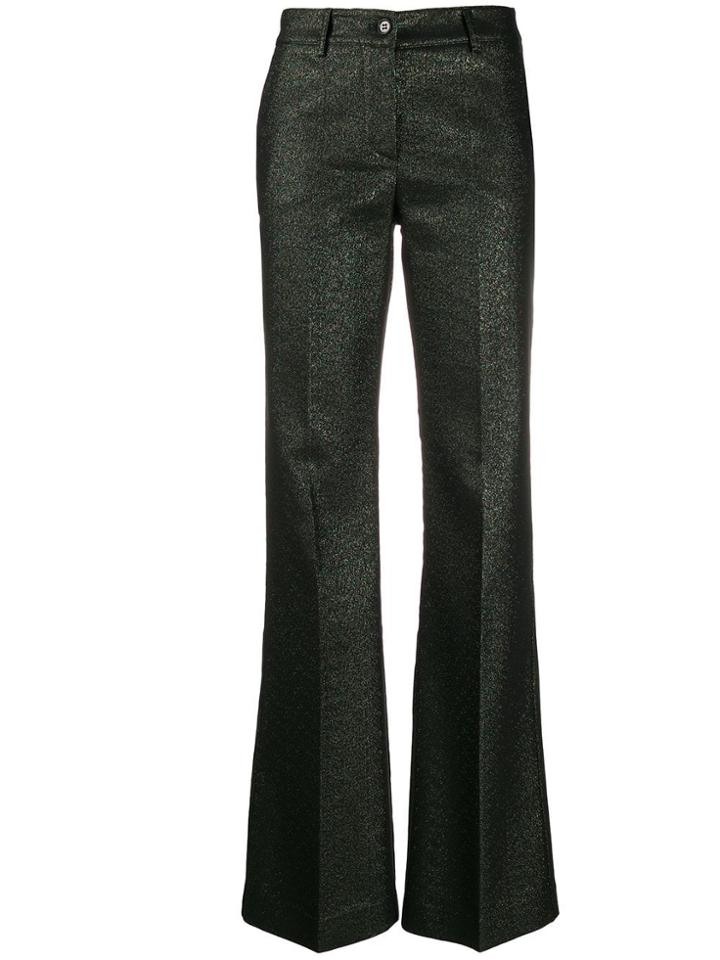 P.a.r.o.s.h. Flared Mid-rise Trousers - Green