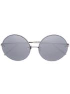 Linda Farrow Grey White Gold 565 C2 Round Sunglasses
