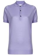 Victoria Beckham Contrast Button Polo Shirt - Pink & Purple