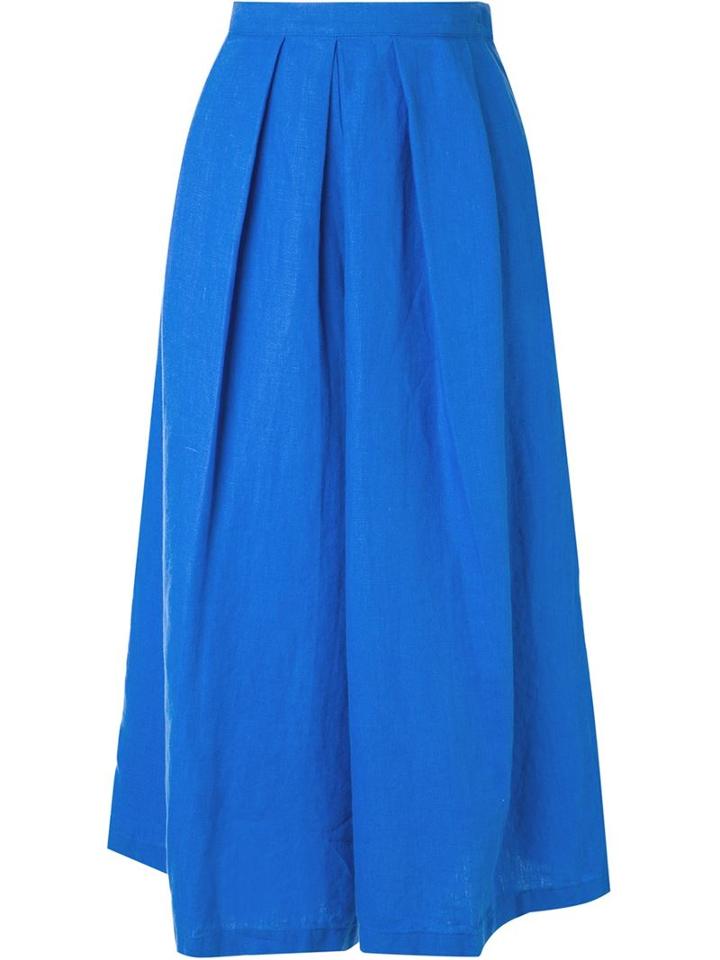 Rachel Comey Wide Leg Cropped Trousers, Women's, Size: 10, Blue, Linen/flax