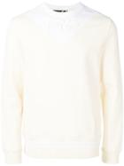 Raf Simons X Fred Perry Logo Colour Block Sweatshirt - Neutrals