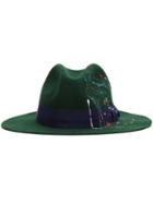 Sensi Studio 'california Side Splash' Hat, Women's, Size: Medium, Green, Wool Felt