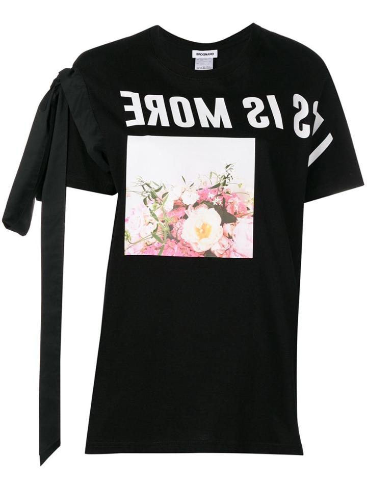 Brognano Floral Print T-shirt - Black