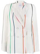 Roseanna Pinstripe Double Breasted Blazer - White