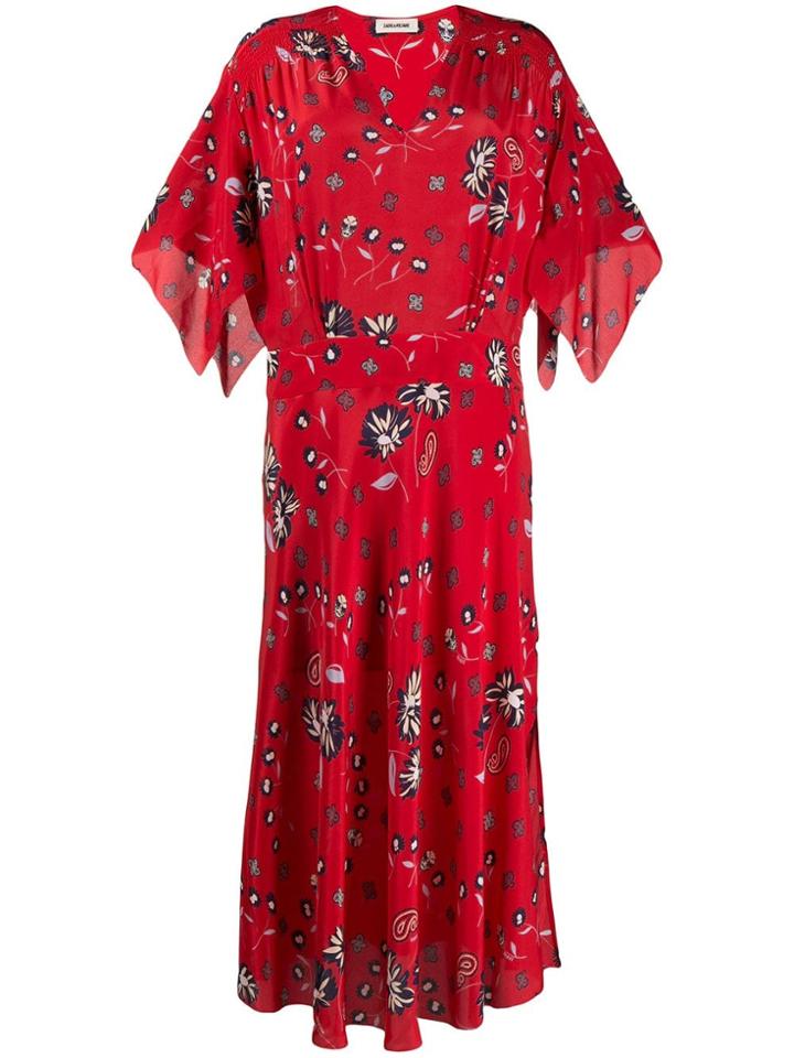 Zadig & Voltaire Rap Daisy Print Maxi Dress - Red