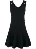 Versus Ruffle Lion Button Dress - Black