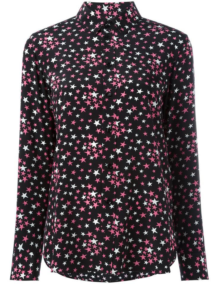 Saint Laurent - Star Printed Shirt - Women - Silk - 38, Black, Silk
