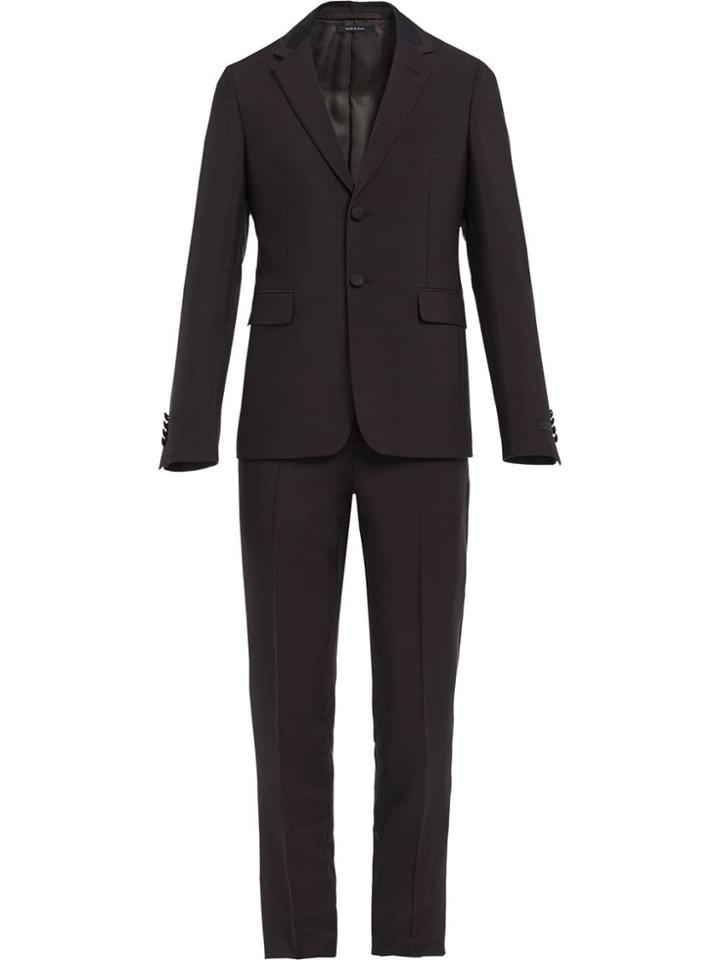 Prada Kid Mohair Single-breasted Suit - Black