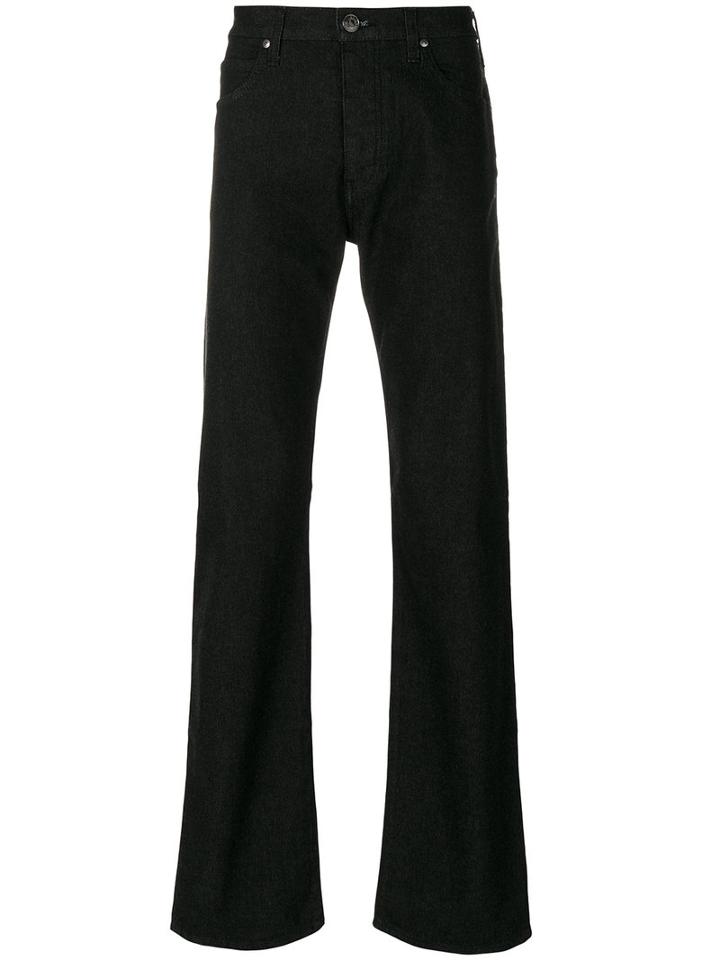 Armani Jeans - Loose-fit Bootcut Jeans - Men - Cotton/spandex/elastane - 32, Black, Cotton/spandex/elastane