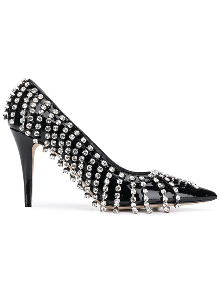 Christopher Kane Crystal Fringe Pump - Black