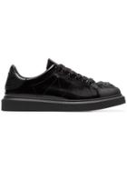 Versace Black Medusa Patent Leather Sneakers