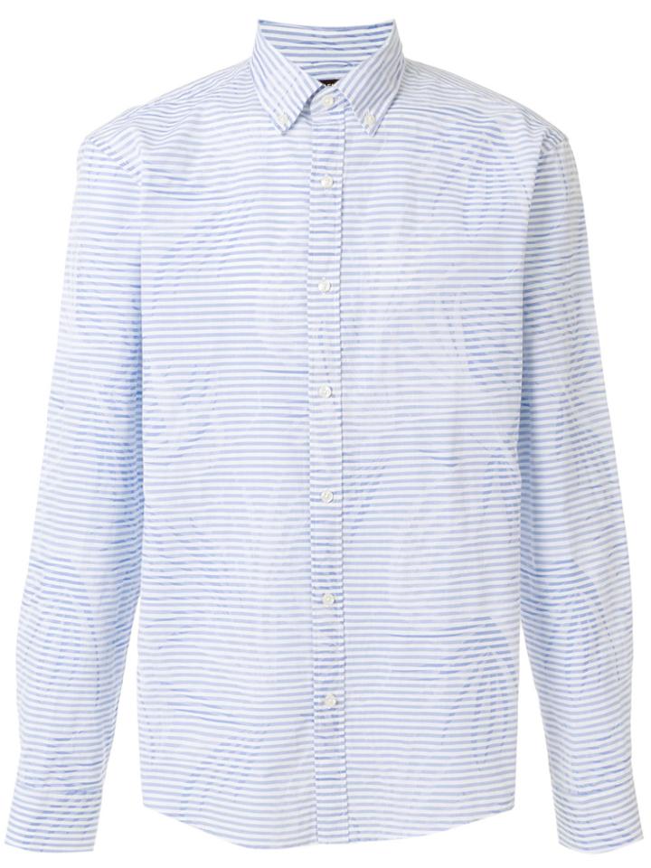 Michael Michael Kors Mixed-print Button-down Shirt - Blue