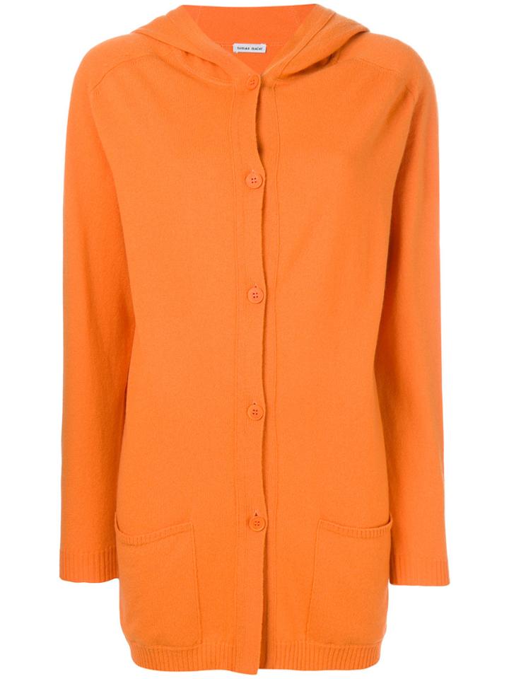Tomas Maier Soft Cashmere Hoodie - Yellow & Orange