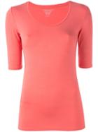 Majestic Filatures Scoop Neck T-shirt, Women's, Size: 1, Pink/purple, Spandex/elastane/viscose