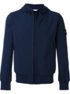 Stone Island Zip Hoodie, Men's, Size: Xxl, Blue, Polyester/spandex/elastane