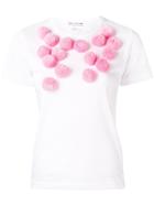 Comme Des Garçons Girl Knitted Pom Pom Jersey T-shirt - White