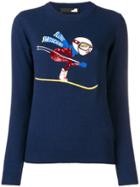 Love Moschino Ski Embroidery Jumper - Blue