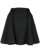 Carven High-waisted Flared Skirt - Black