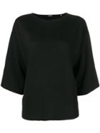 Aspesi Drop Shoulder Knitted Top - Black