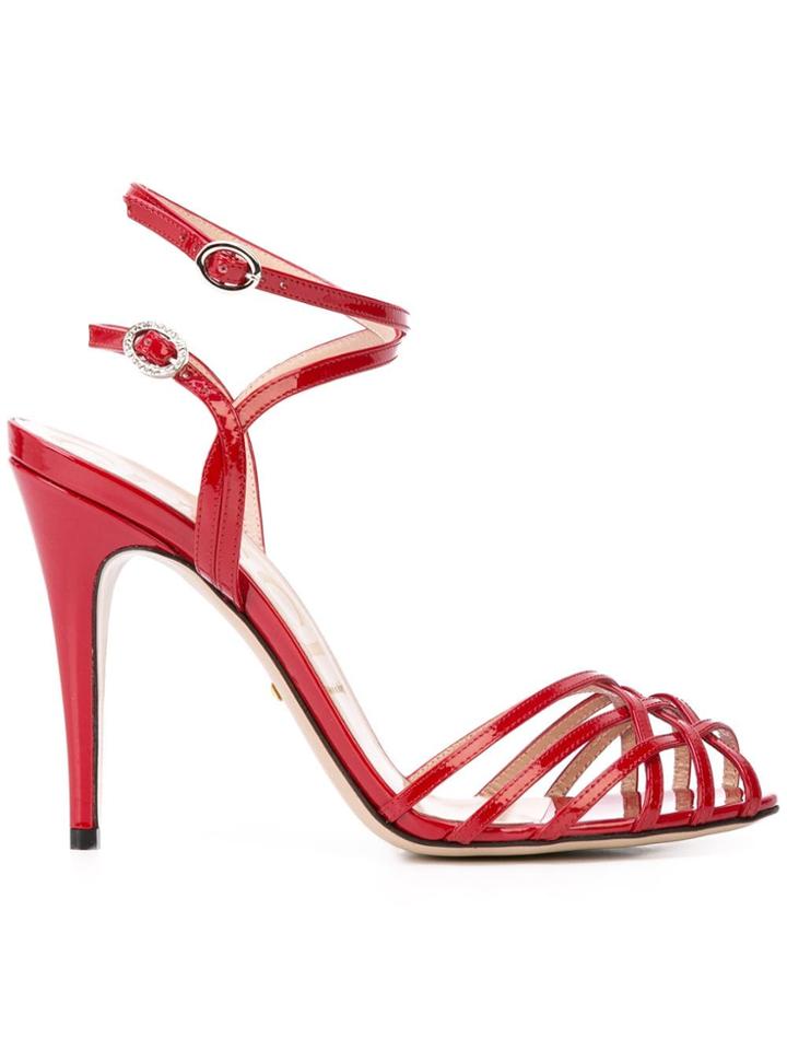 Gucci Multiple Straps Sandals - Red