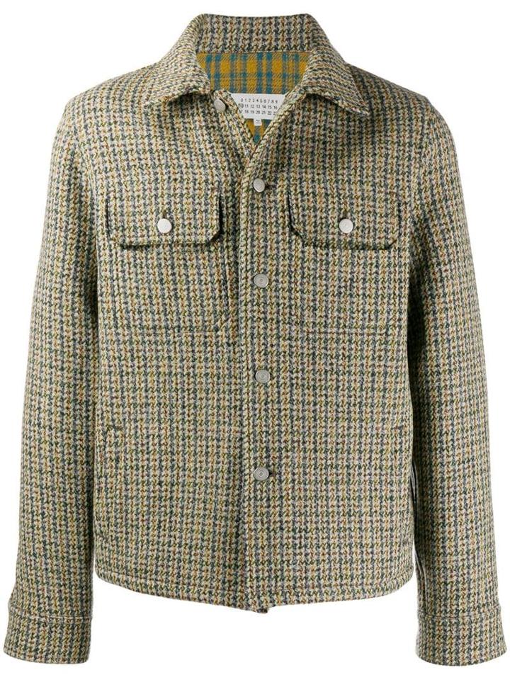 Maison Margiela Pied-de-poule Button-up Jacket - Yellow