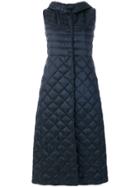 's Max Mara Long Quilted Padded Gilet - Blue