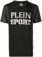 Plein Sport Brand Stamped T-shirt - Black