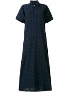 Labo Art Embroidered Maxi Dress - Blue