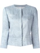 Dondup Anastasya Jacket, Women's, Size: 44, Blue, Cotton/linen/flax/silk