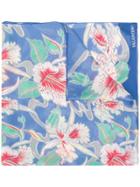 Valentino Hibiscus Print Stole - Blue