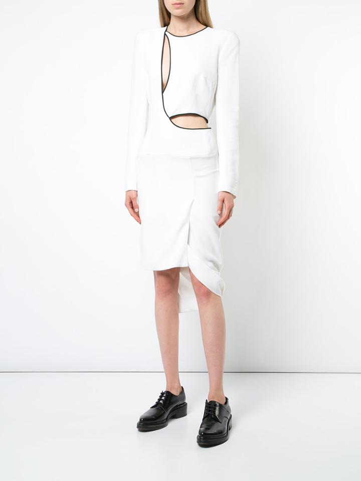 Haider Ackermann Cutout Asymmetric Dress - White