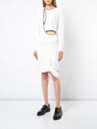 Haider Ackermann Cutout Asymmetric Dress - White