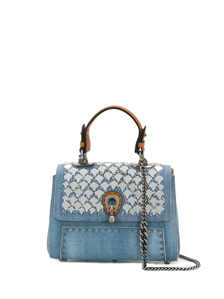 Ermanno Scervino Small Denim Tote - Blue