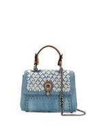 Ermanno Scervino Small Denim Tote - Blue