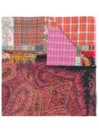 Pierre-louis Mascia Paisley Print Check Scarf - Red