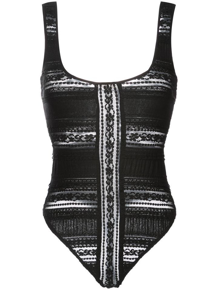 Cinq A Sept - Maude Bodysuit - Women - Cotton/nylon/spandex/elastane - S, Black, Cotton/nylon/spandex/elastane